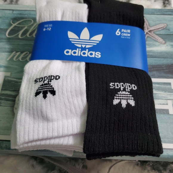 Adidas unisex 6 pack crew socks - Picture 3 of 3